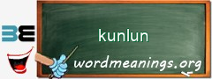 WordMeaning blackboard for kunlun